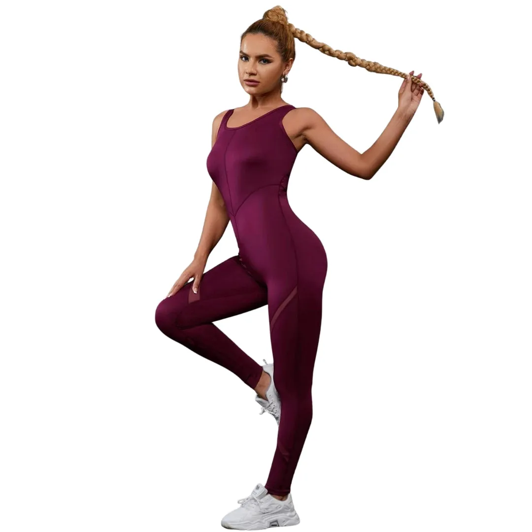 Grace Crisscross Backless Workout Jumpsuit