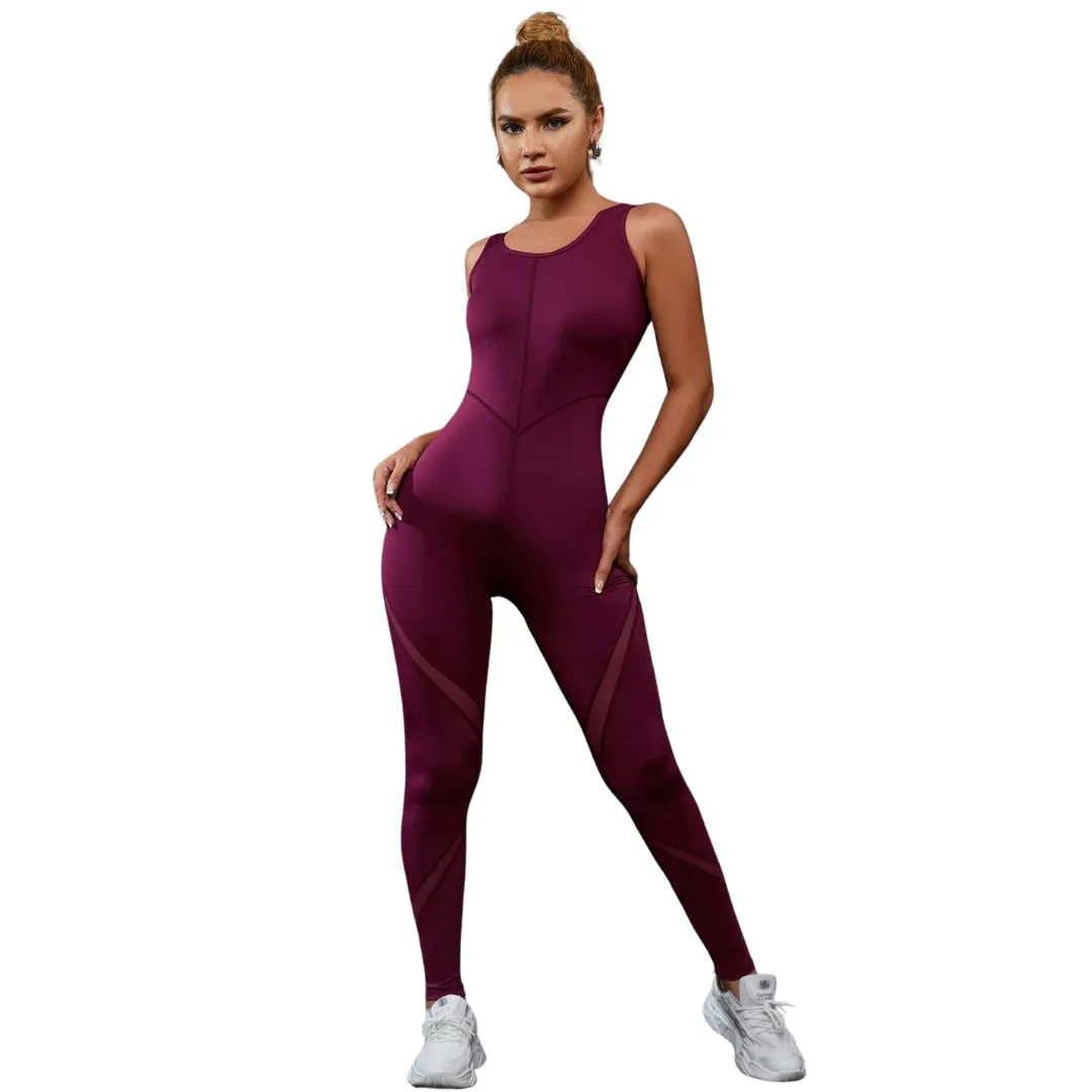 Grace Crisscross Backless Workout Jumpsuit