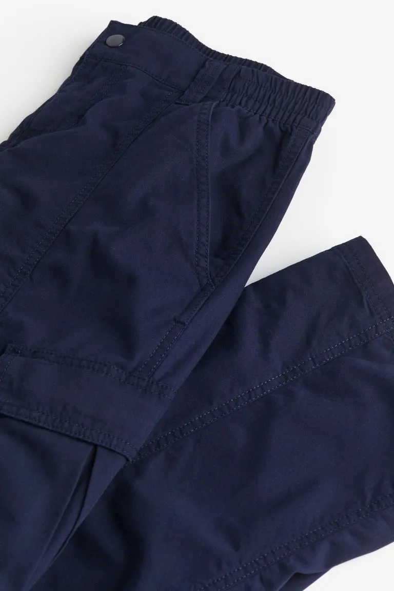 H&M canvas cargo pants, navy