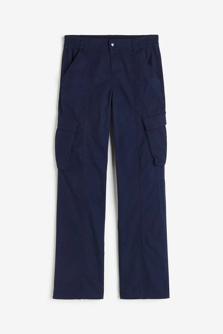 H&M canvas cargo pants, navy