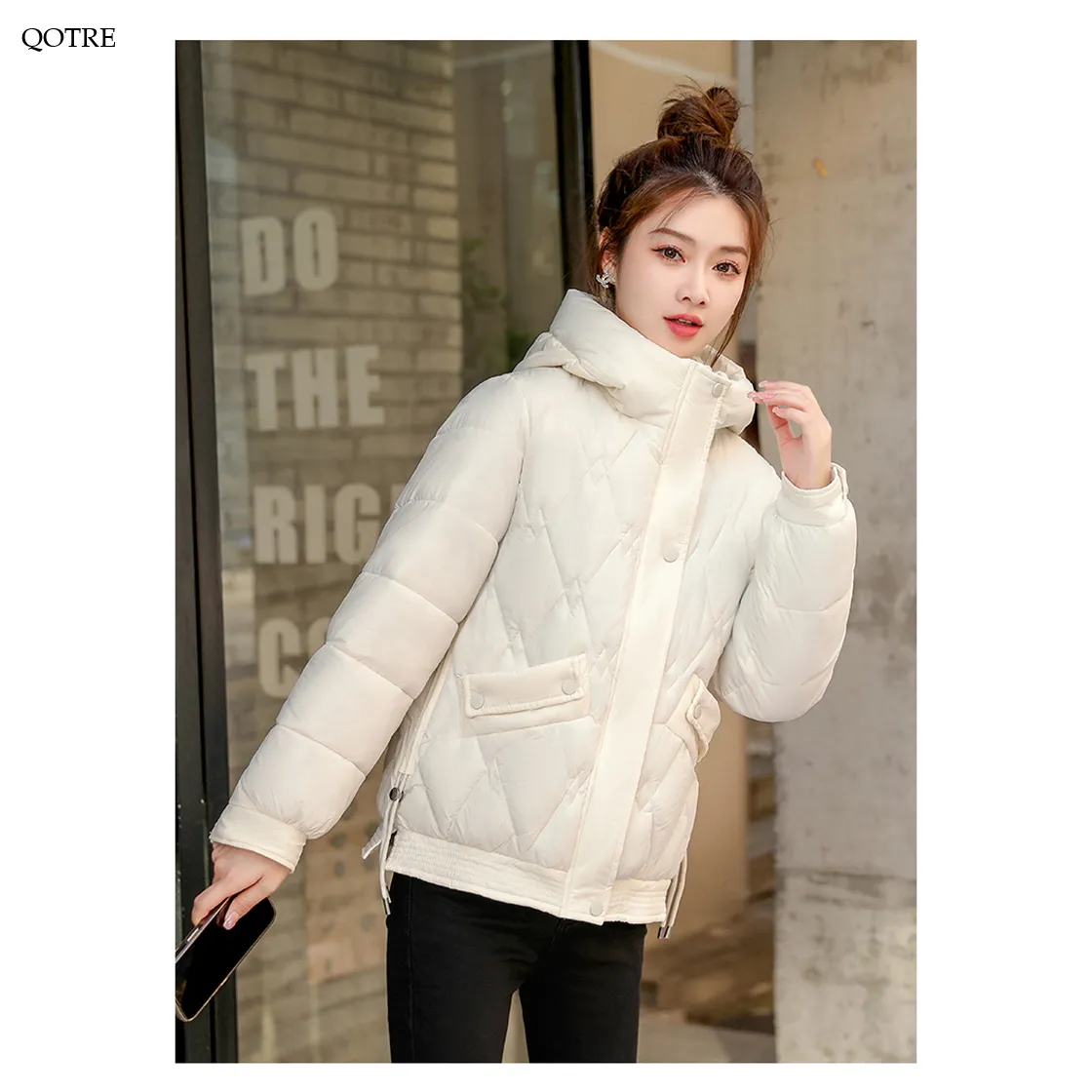 Hooded Quilted Cropped Puffer Jacket