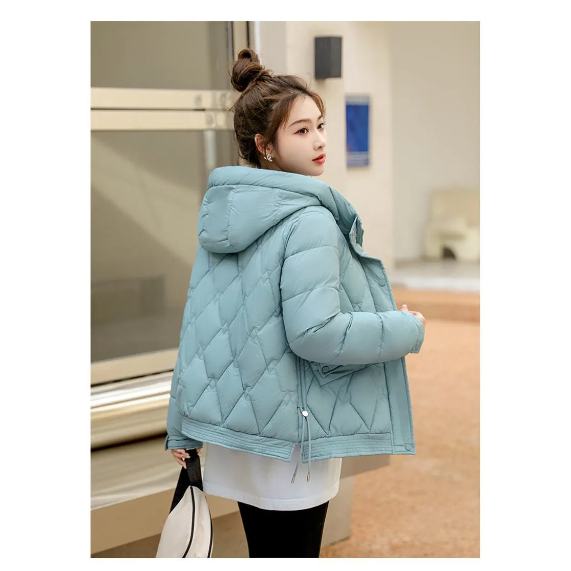 Hooded Quilted Cropped Puffer Jacket