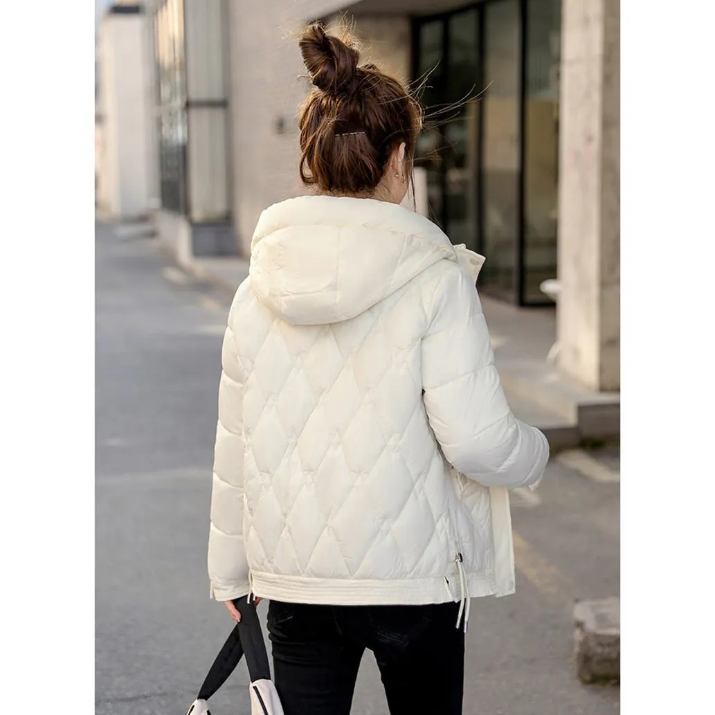 Hooded Quilted Cropped Puffer Jacket