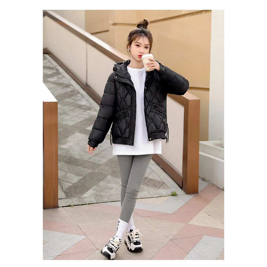 Hooded Quilted Cropped Puffer Jacket