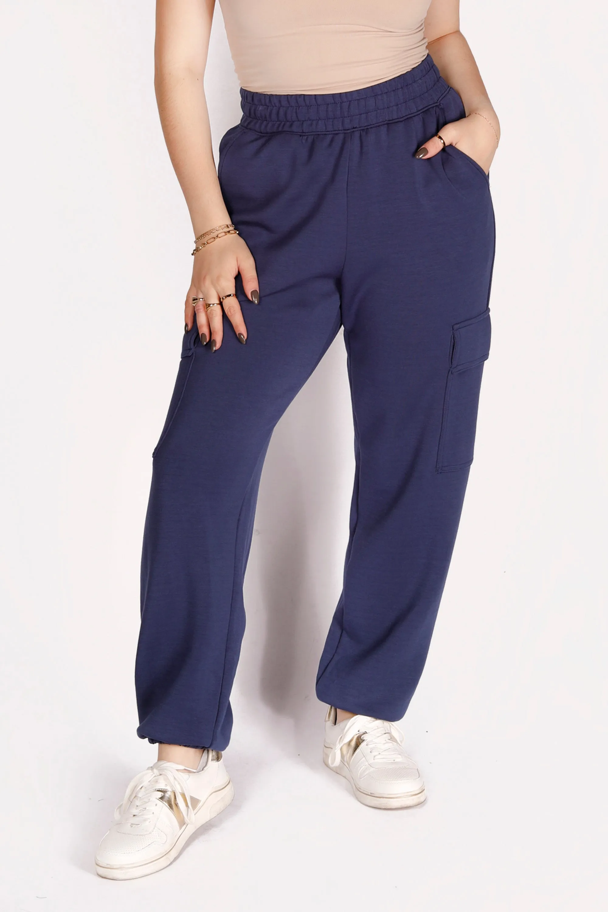 Kelsey Navy Cargo Jogger Pants