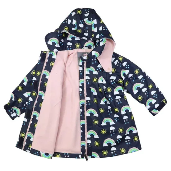 Korango Raincoat Sunshine & Rainbows Peacoat