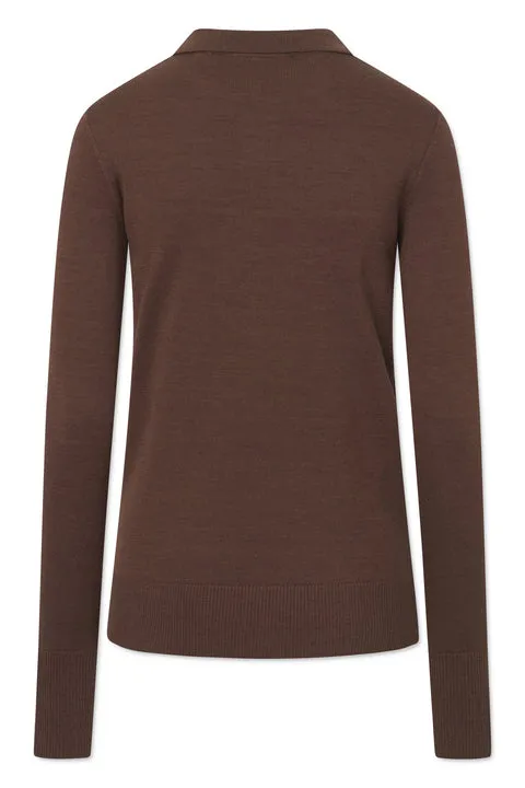 KURA MERINO KNIT - BROWN