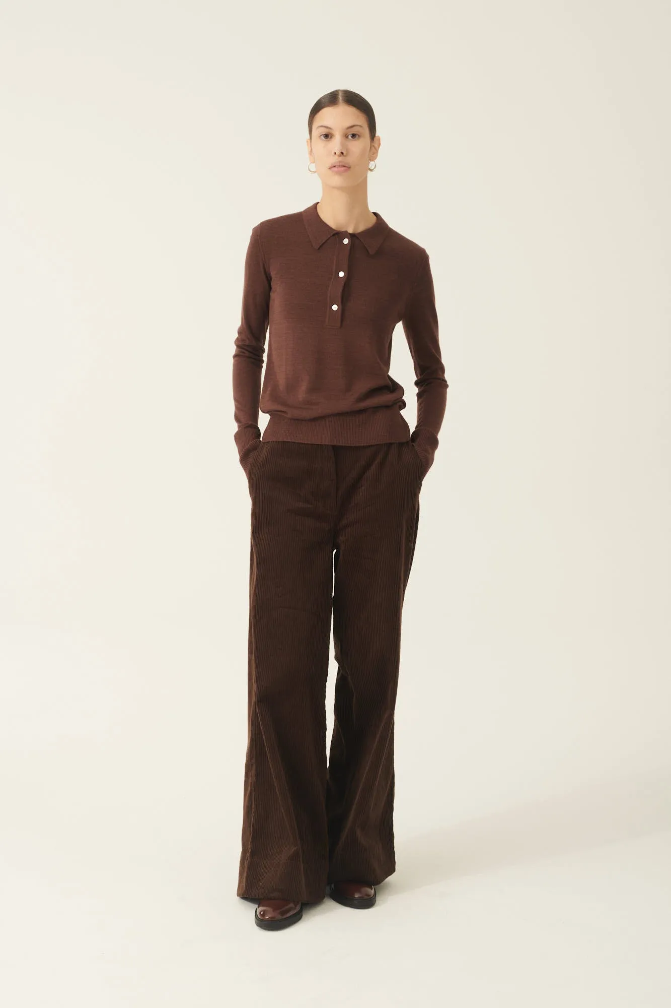 KURA MERINO KNIT - BROWN