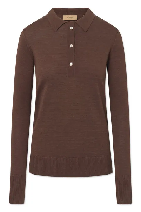 KURA MERINO KNIT - BROWN