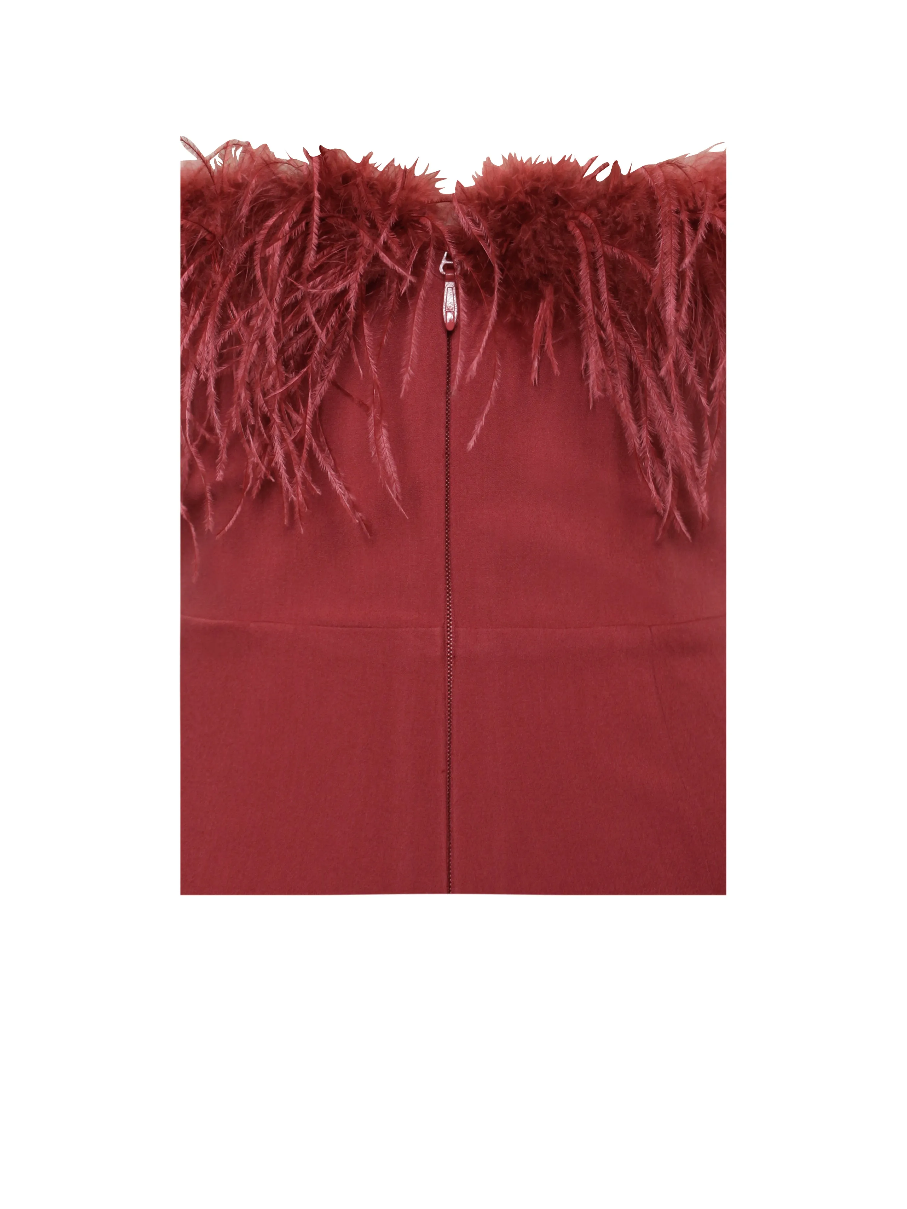 Kylan Burgundy Feather Jumpsuit