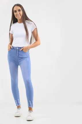 Ladies High waisted light blue Jeans