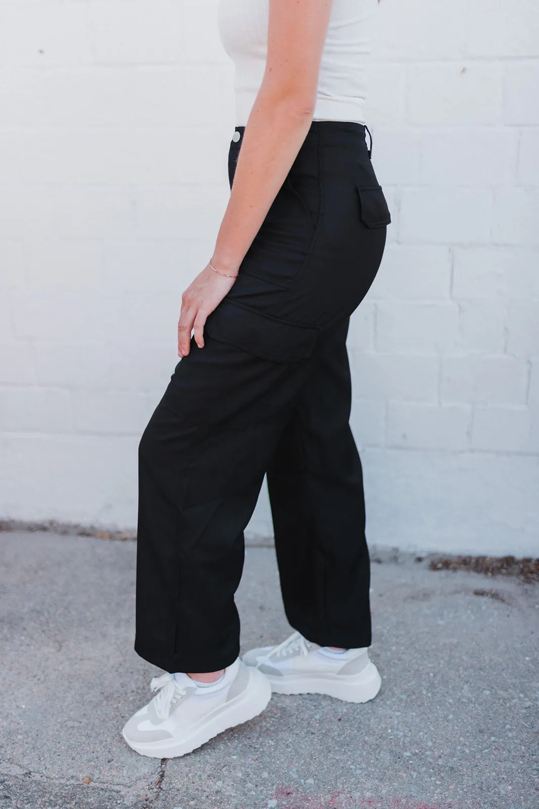 Long Term Black Cargo Pants