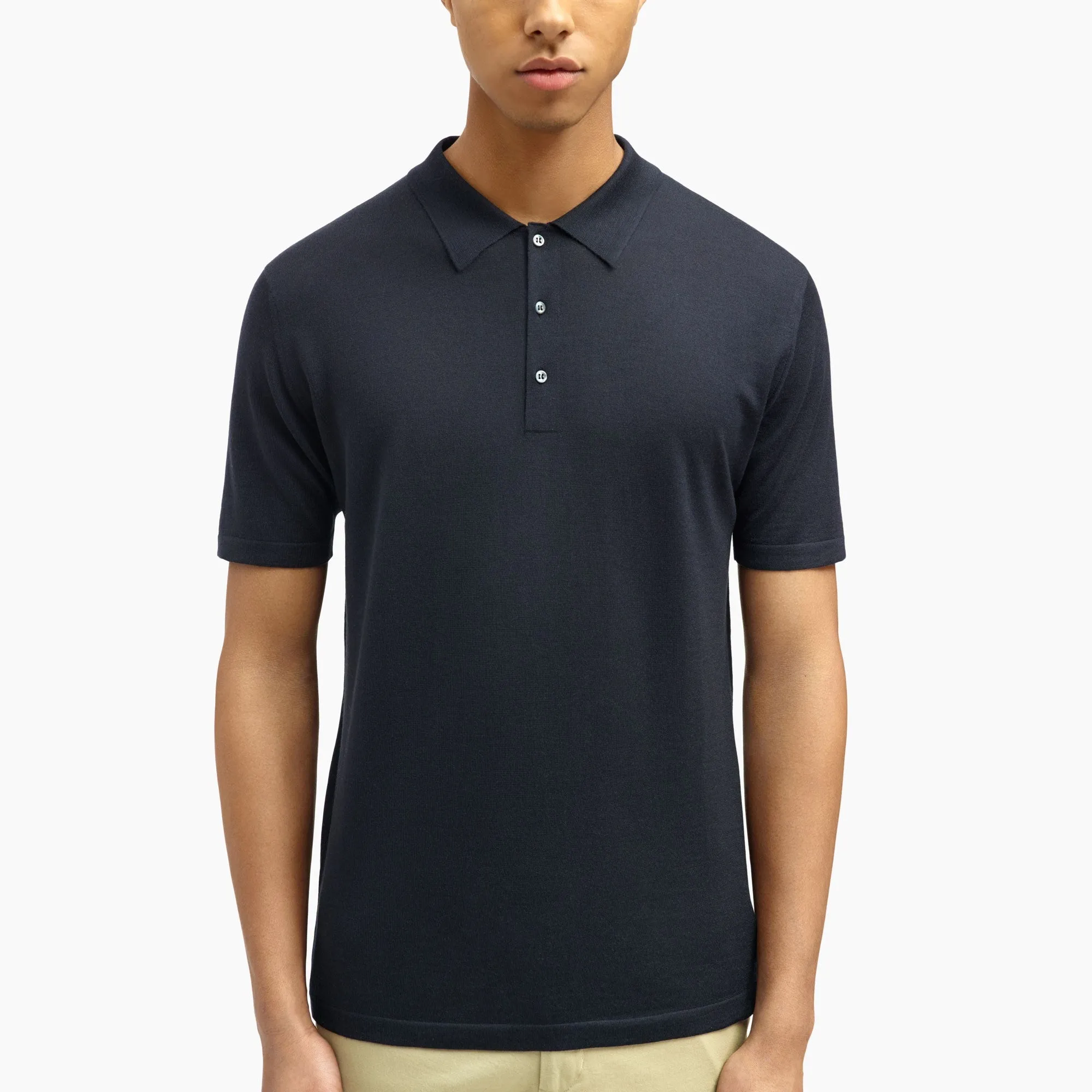 Loreto 1.0 Short Sleeve Wool and Cashmere Unisex Polo Shirt