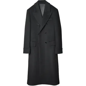 Men's Double Breasted Long Woolen Overcoat - Polo Coat