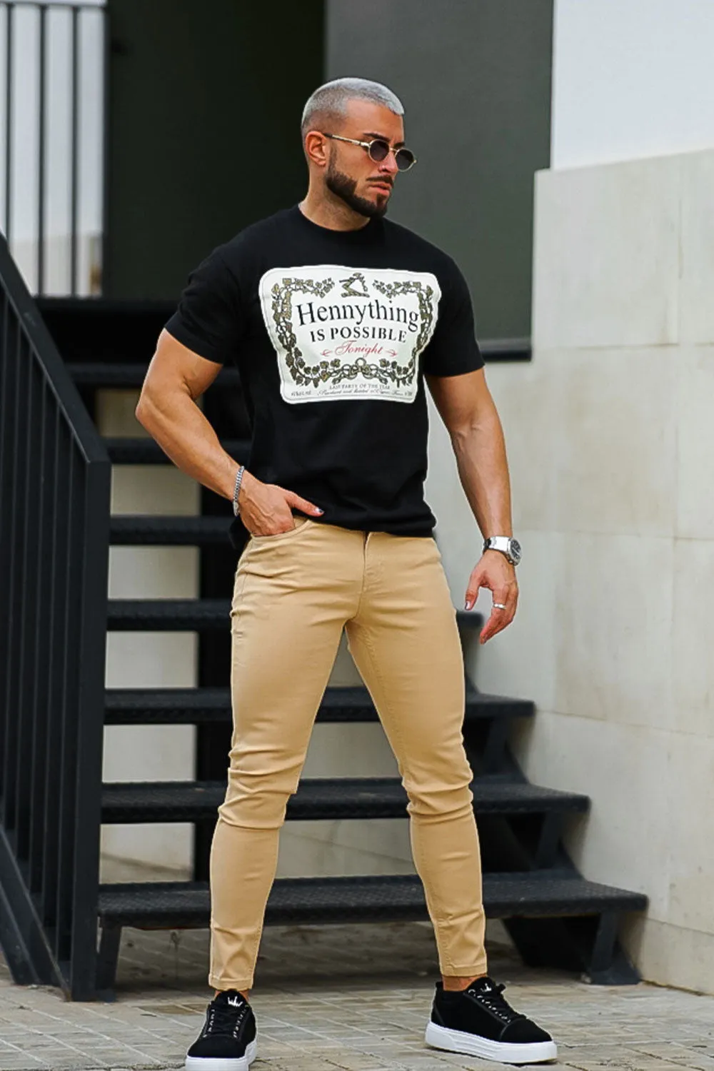 Men's Khaki Skinny Jean