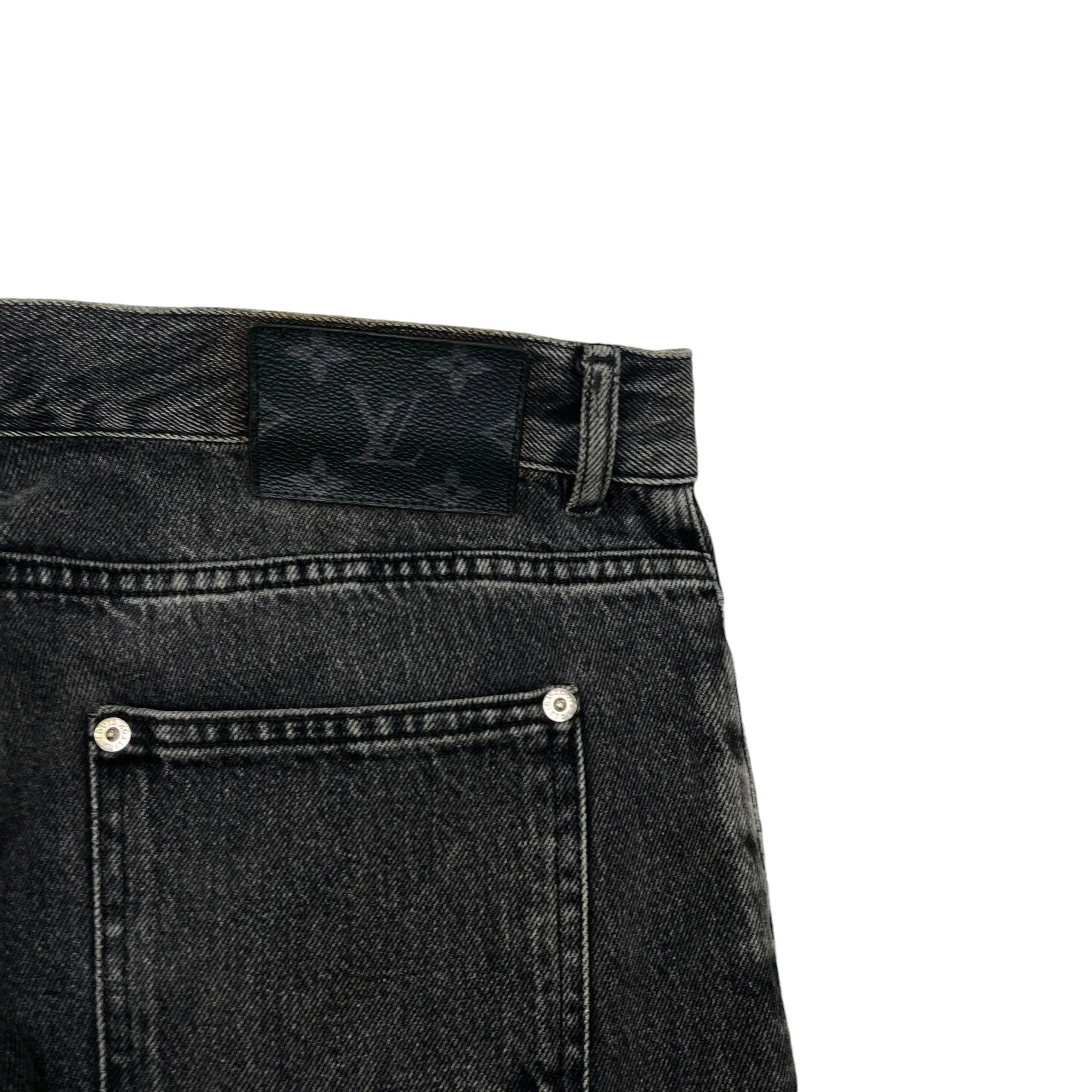 Men's Logo Jeans Black Size Waist 31"