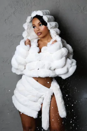 Michelin Faux Fur Coat & Skirt SET