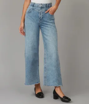 Milan High Rise Wide Leg Jeans - Jaded Blue