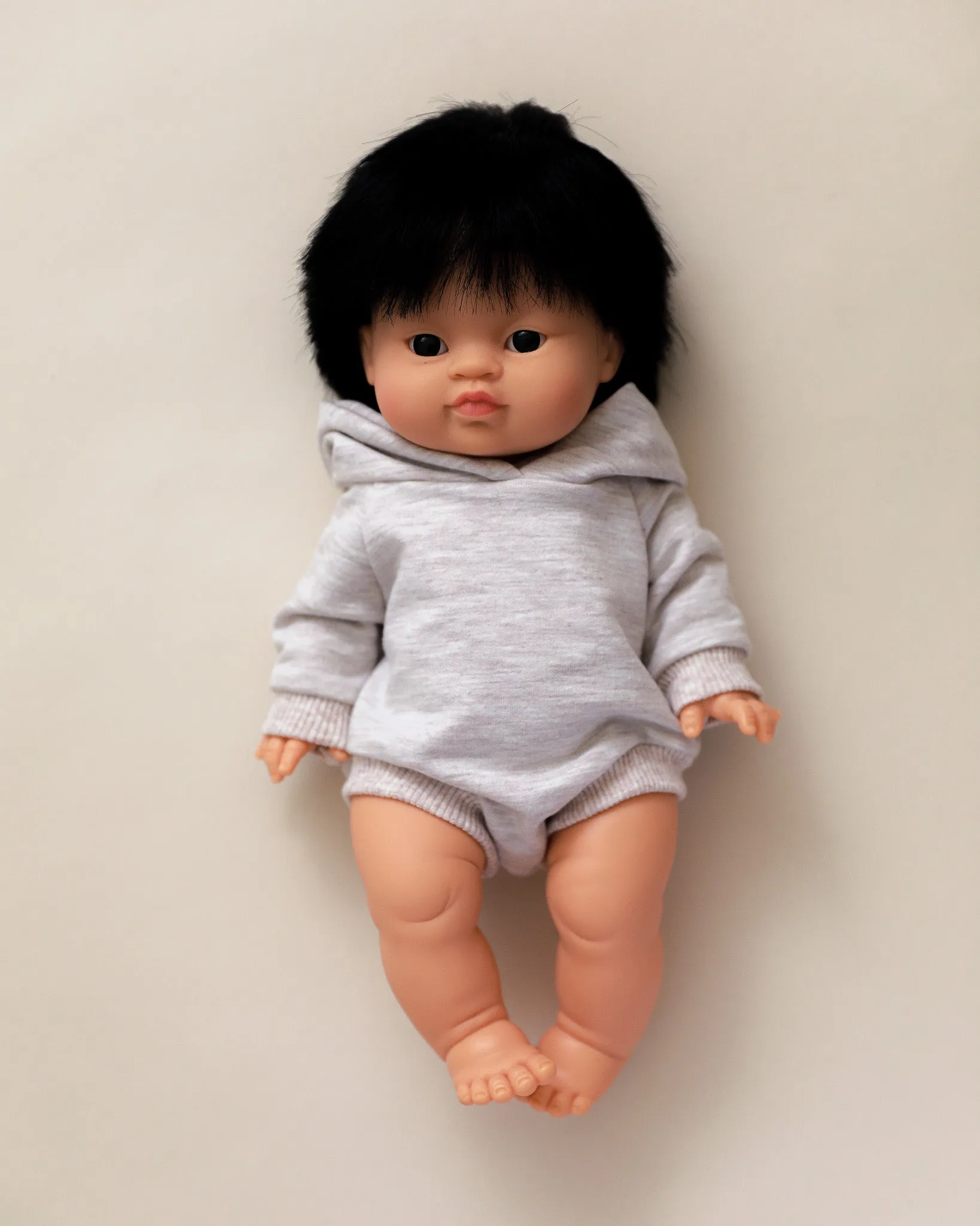 Minikane Doll Clothes | Doll Sweatshirt Jumpsuit w/ Hoodie - Grey