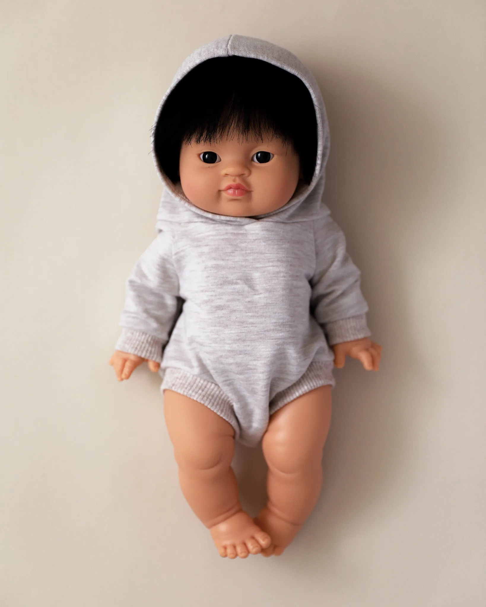 Minikane Doll Clothes | Doll Sweatshirt Jumpsuit w/ Hoodie - Grey