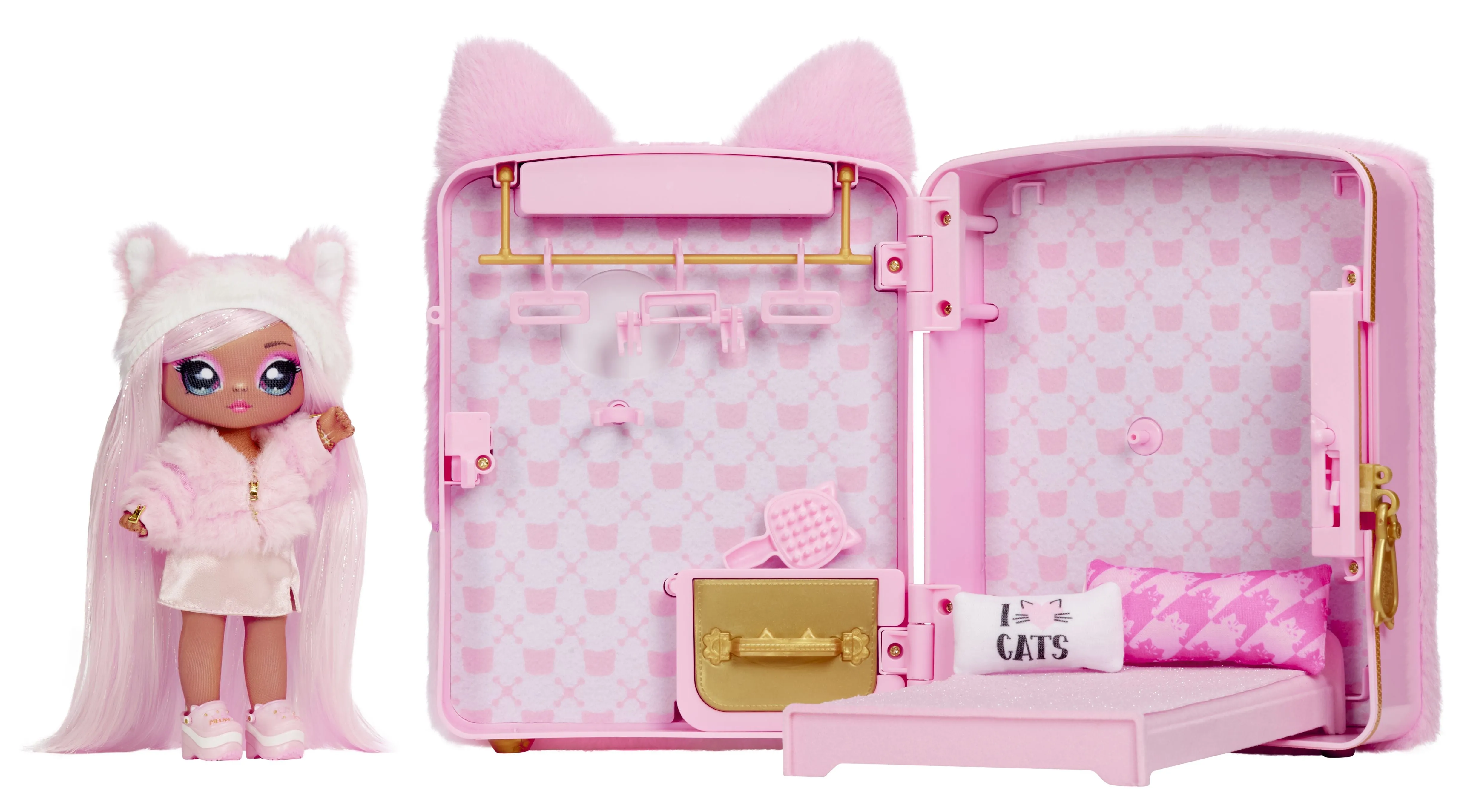 Na! Na! Na! Surprise 3 In 1 Series 3 Backpack Bedroom Pink Kitty