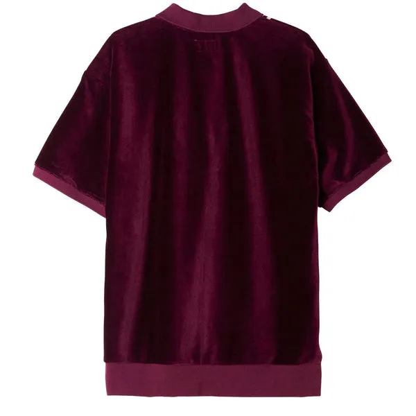 Obey Stefano Velour Polo - Beetroot