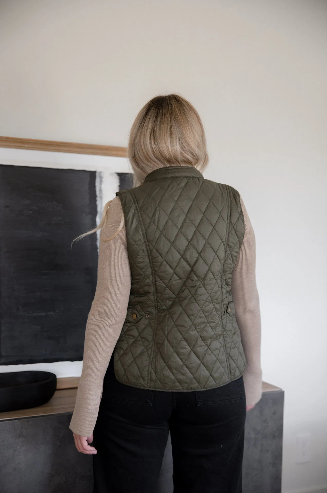 Olive Quilted Vest