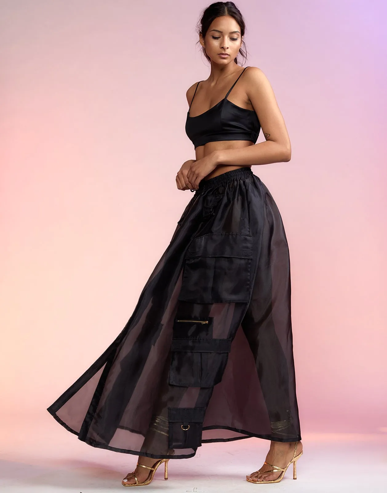 Organza Cargo Skirt