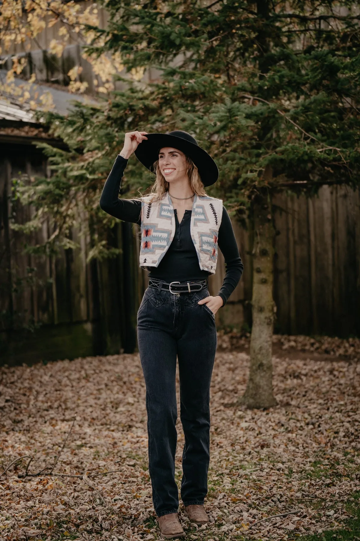 'Pecos' Blue Quilted Vest (S-XXL)