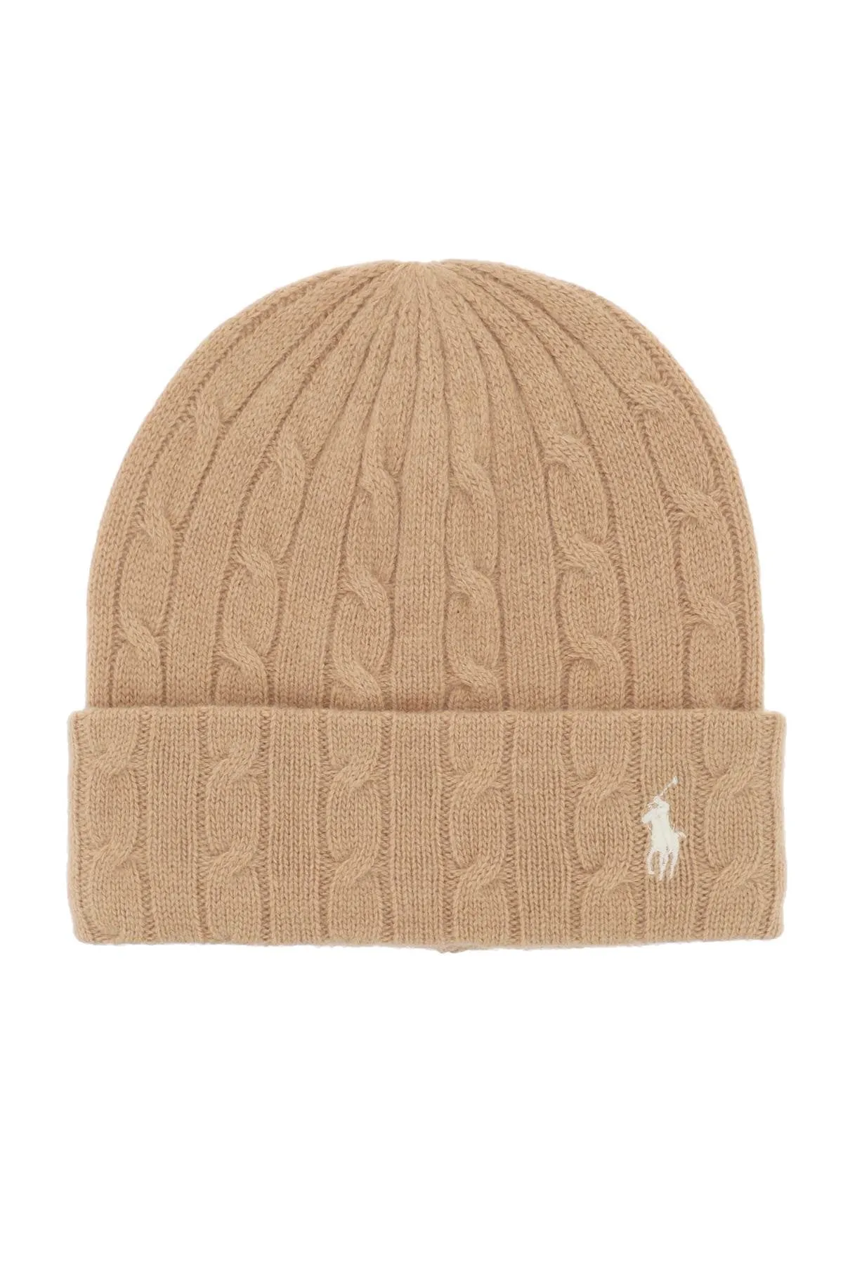 Polo ralph lauren cable-knit cashmere and wool beanie hat