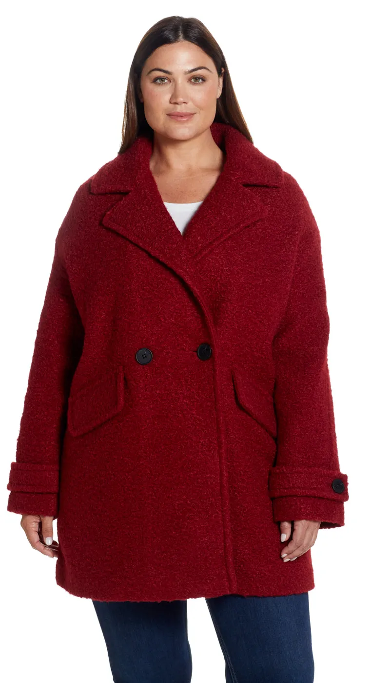 POLY BOUCLÉ PEACOAT