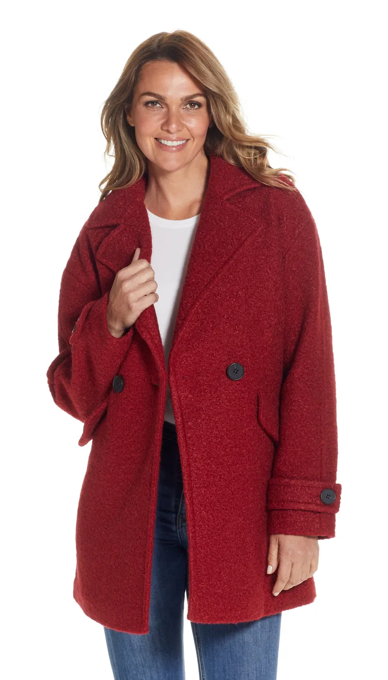 POLY BOUCLÉ PEACOAT