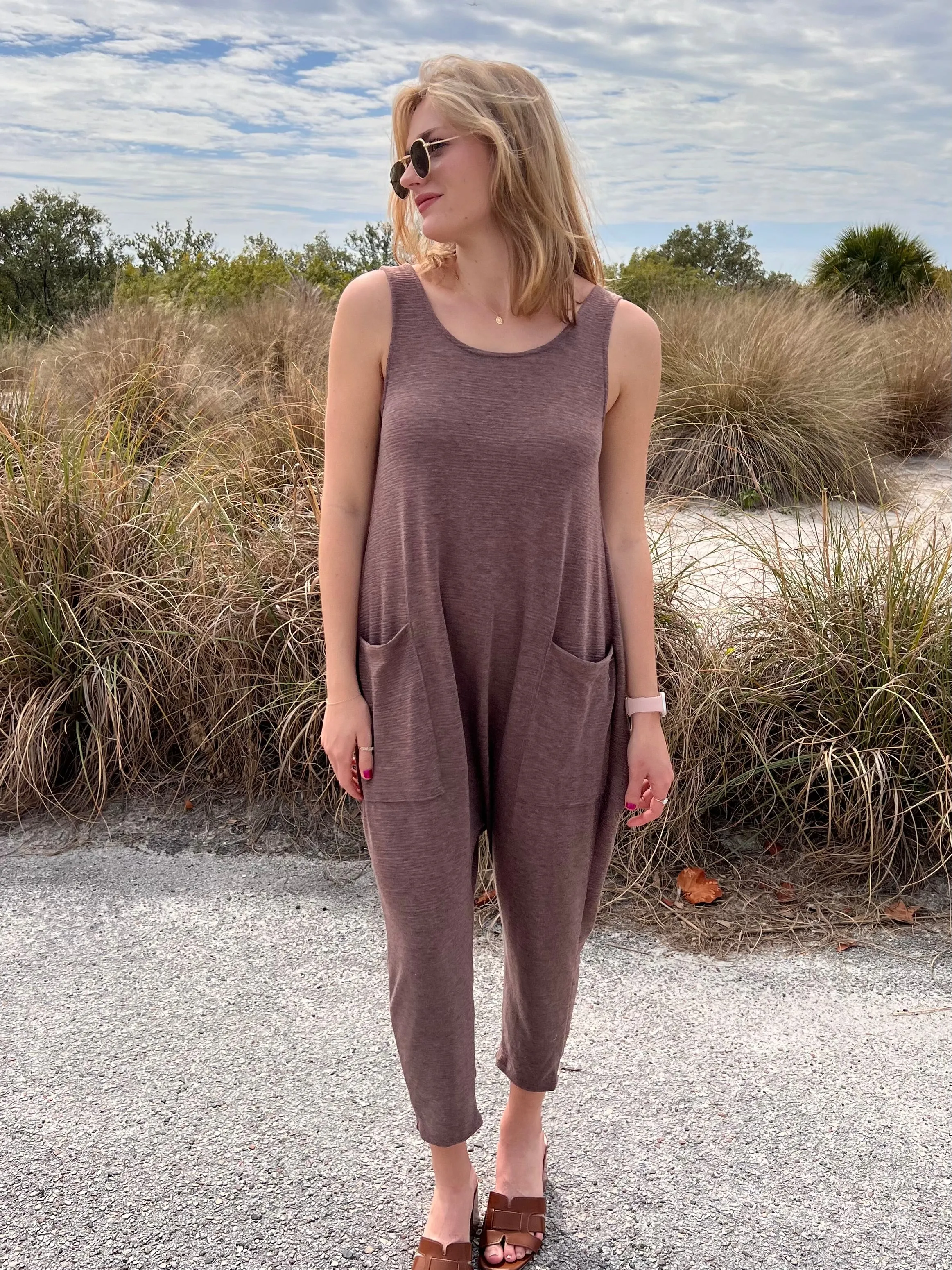 PRESTON JUMPSUIT  IN BROWN