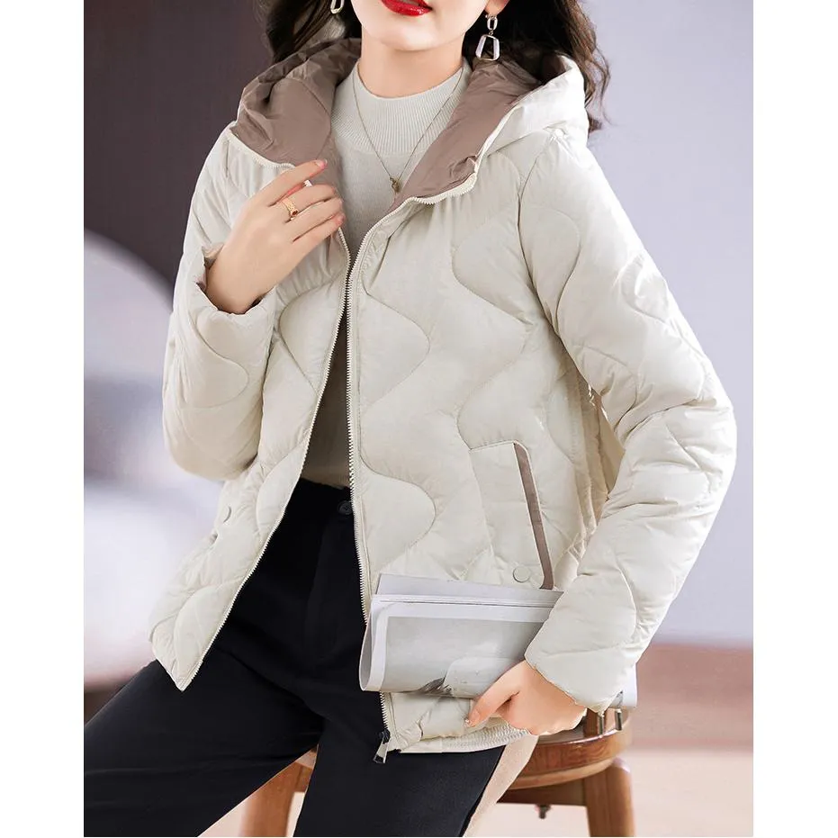 Quilted Cropped Hooded Puffer Jacket