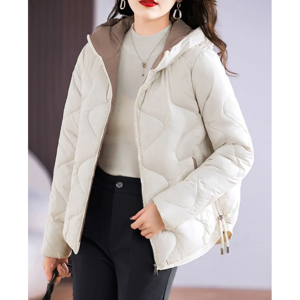 Quilted Cropped Hooded Puffer Jacket