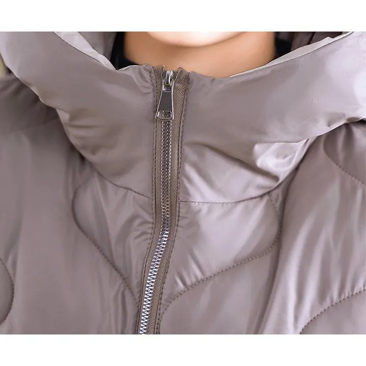 Quilted Cropped Hooded Puffer Jacket