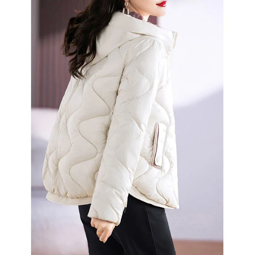 Quilted Cropped Hooded Puffer Jacket