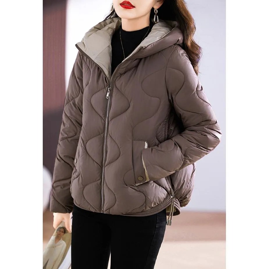 Quilted Cropped Hooded Puffer Jacket