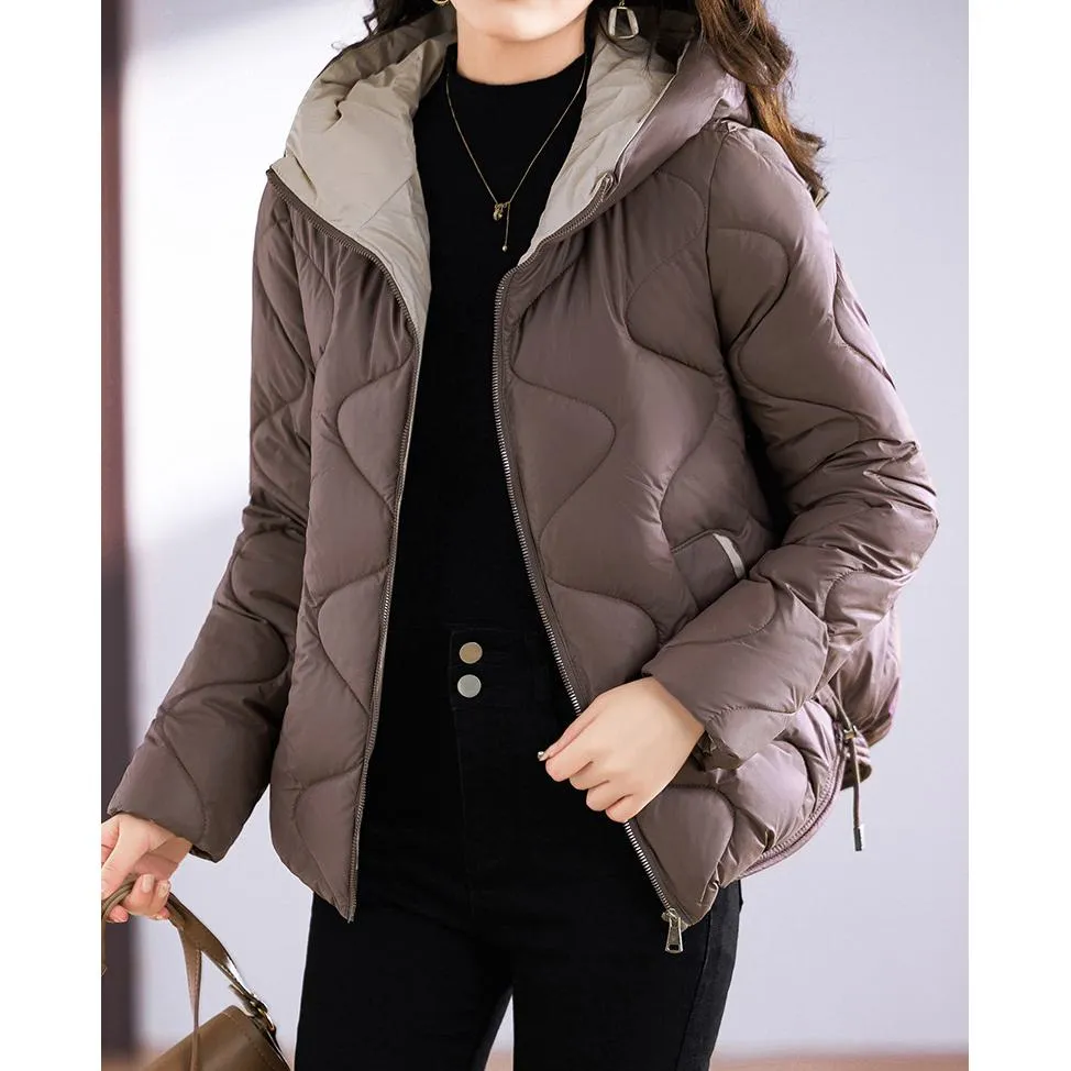 Quilted Cropped Hooded Puffer Jacket