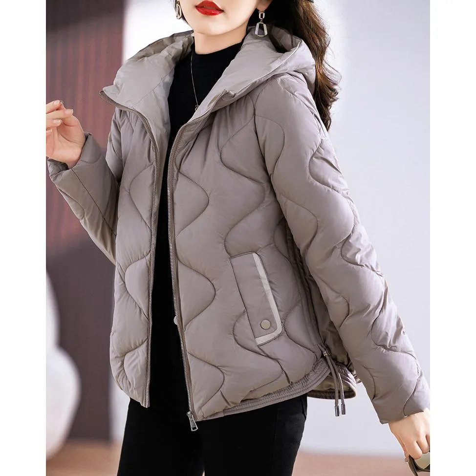 Quilted Cropped Hooded Puffer Jacket