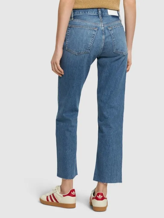 RE/DONE   70s high rise stove pipe straight jeans 