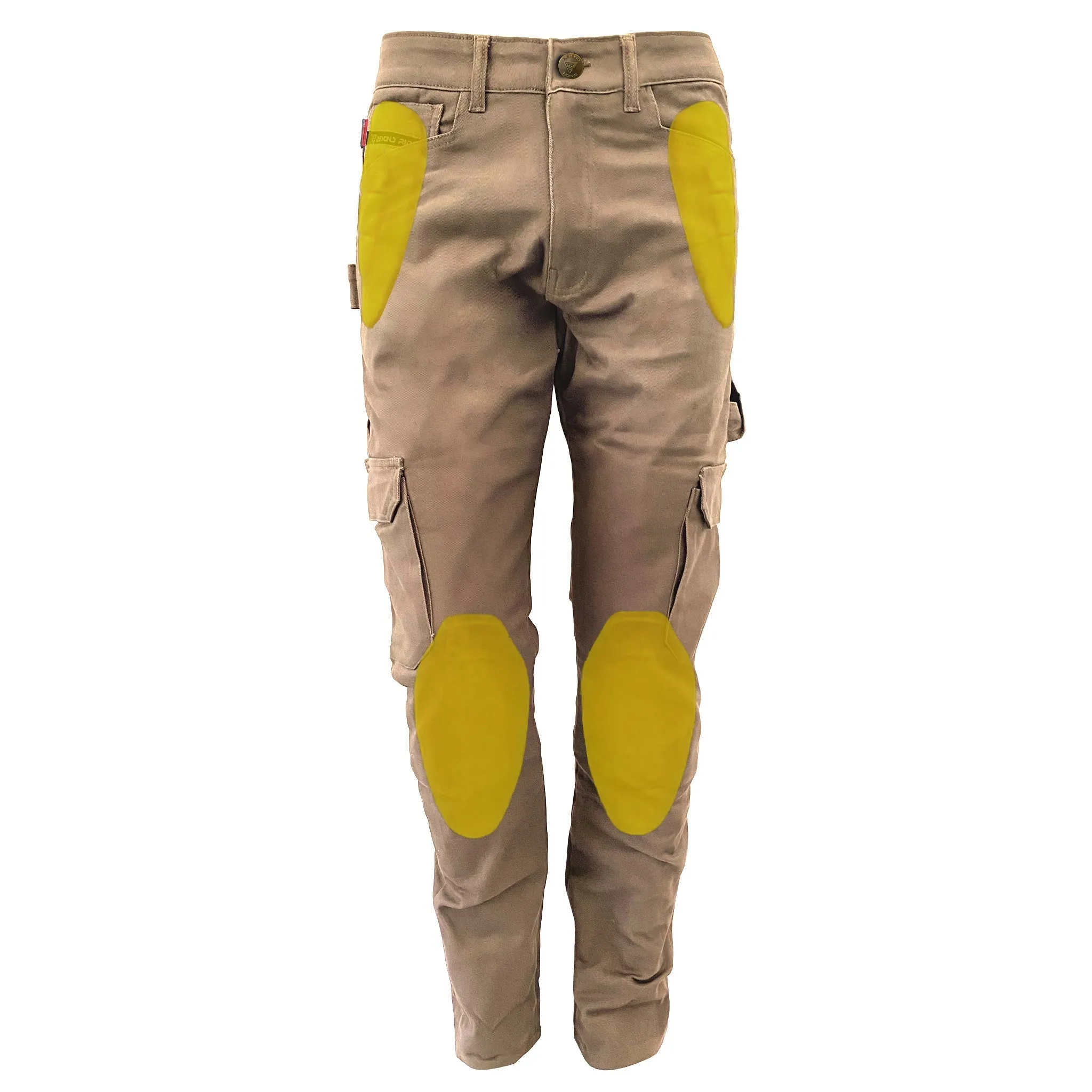 SALE Straight Leg Cargo Pants - Khaki Solid with Pads