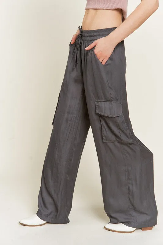 SATIN CARGO PANTS  *Online Only*