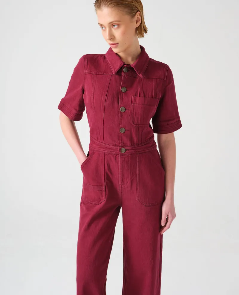 Seventy Mochi Elodie Burgundy Jumpsuit