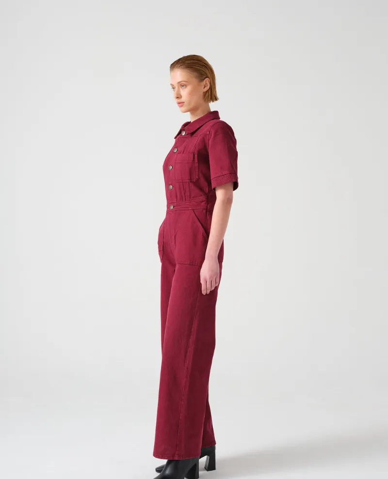 Seventy Mochi Elodie Burgundy Jumpsuit