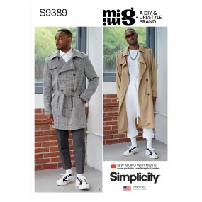 Simplicity Sewing Pattern S9389 Men's Trench Coat in Two Lengths