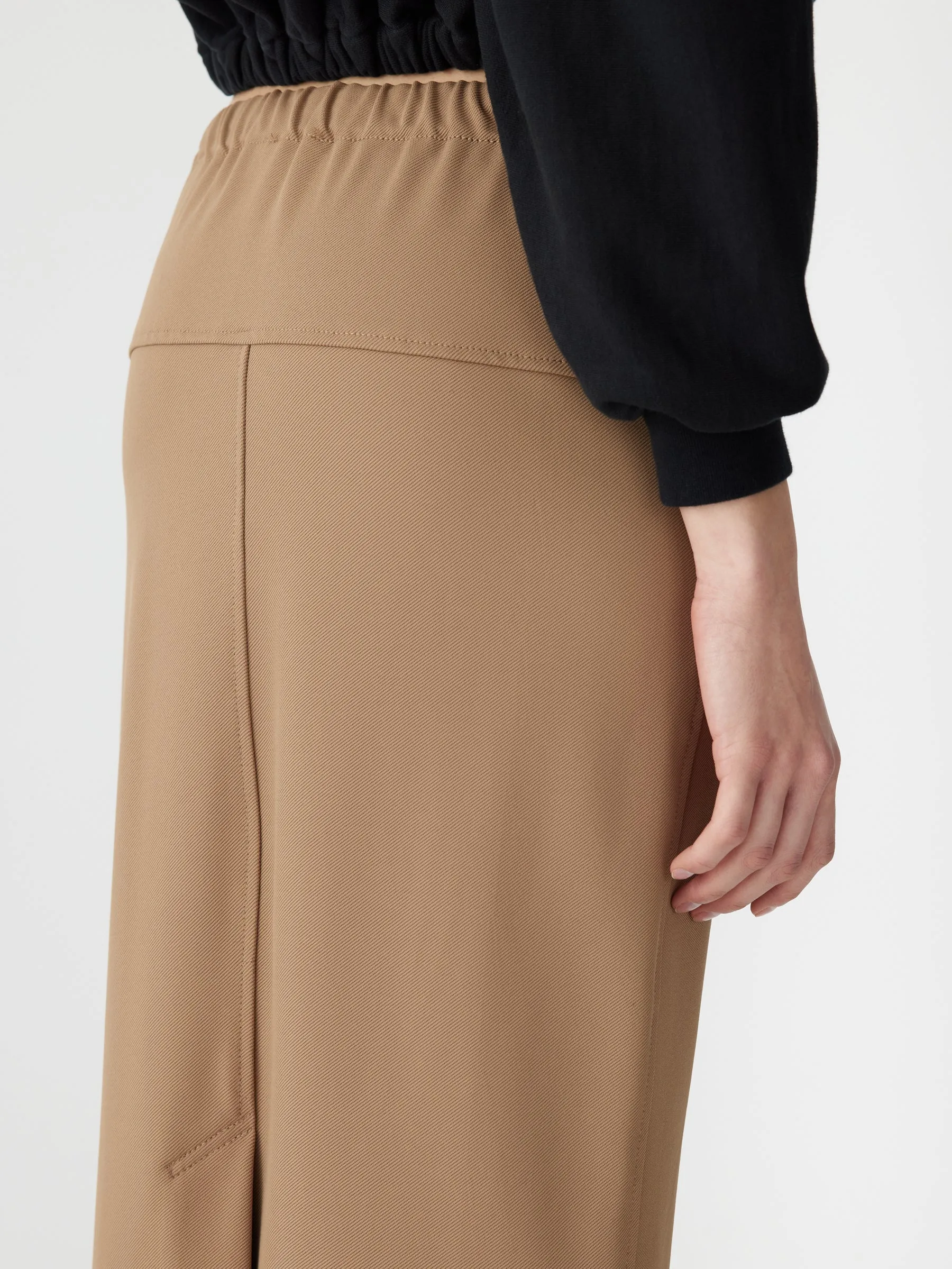 stretch twill utility skirt