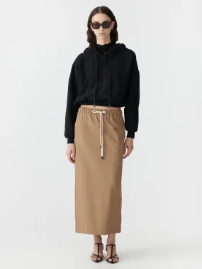 stretch twill utility skirt