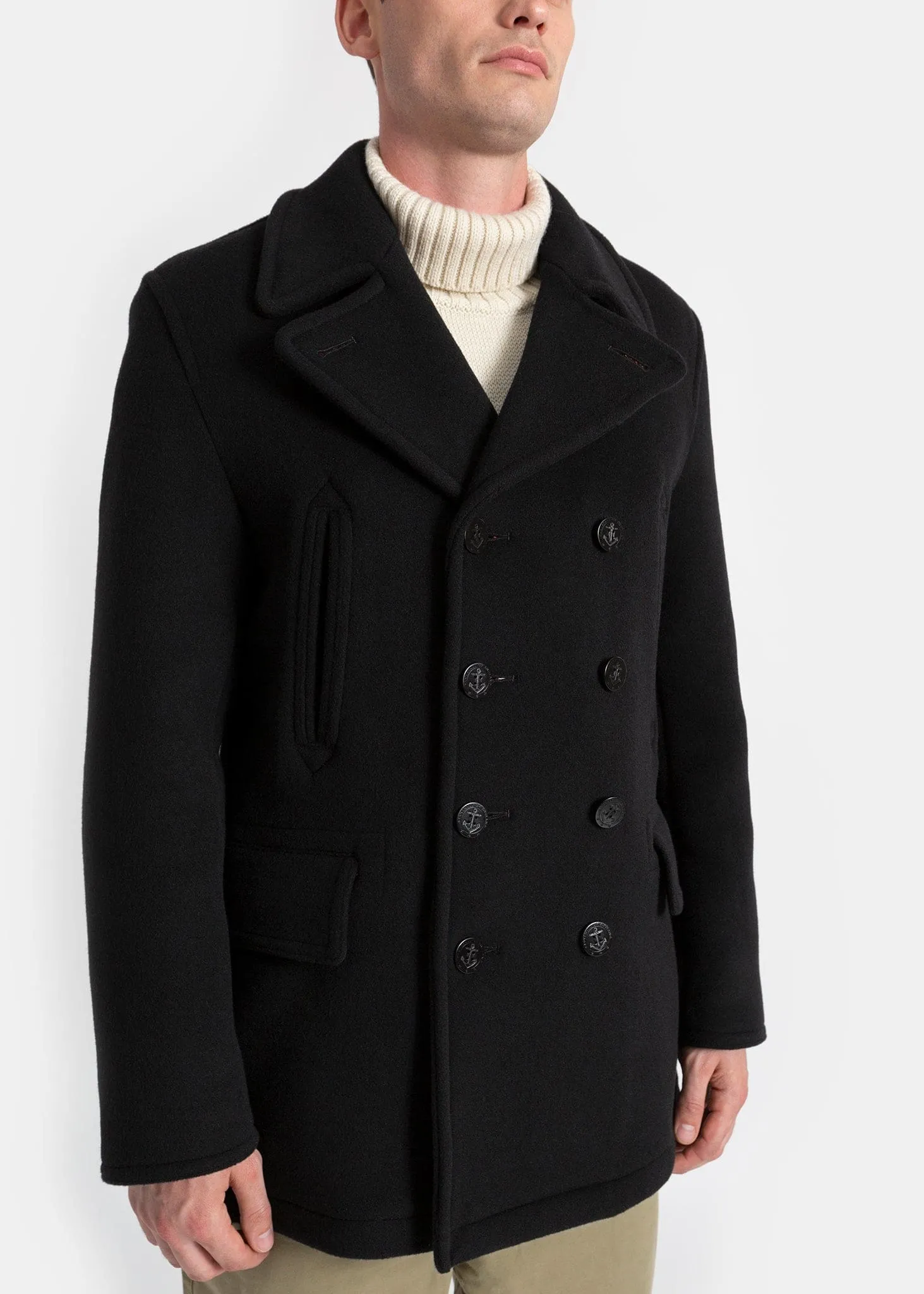 Tartan Churchill Peacoat Black Stewart