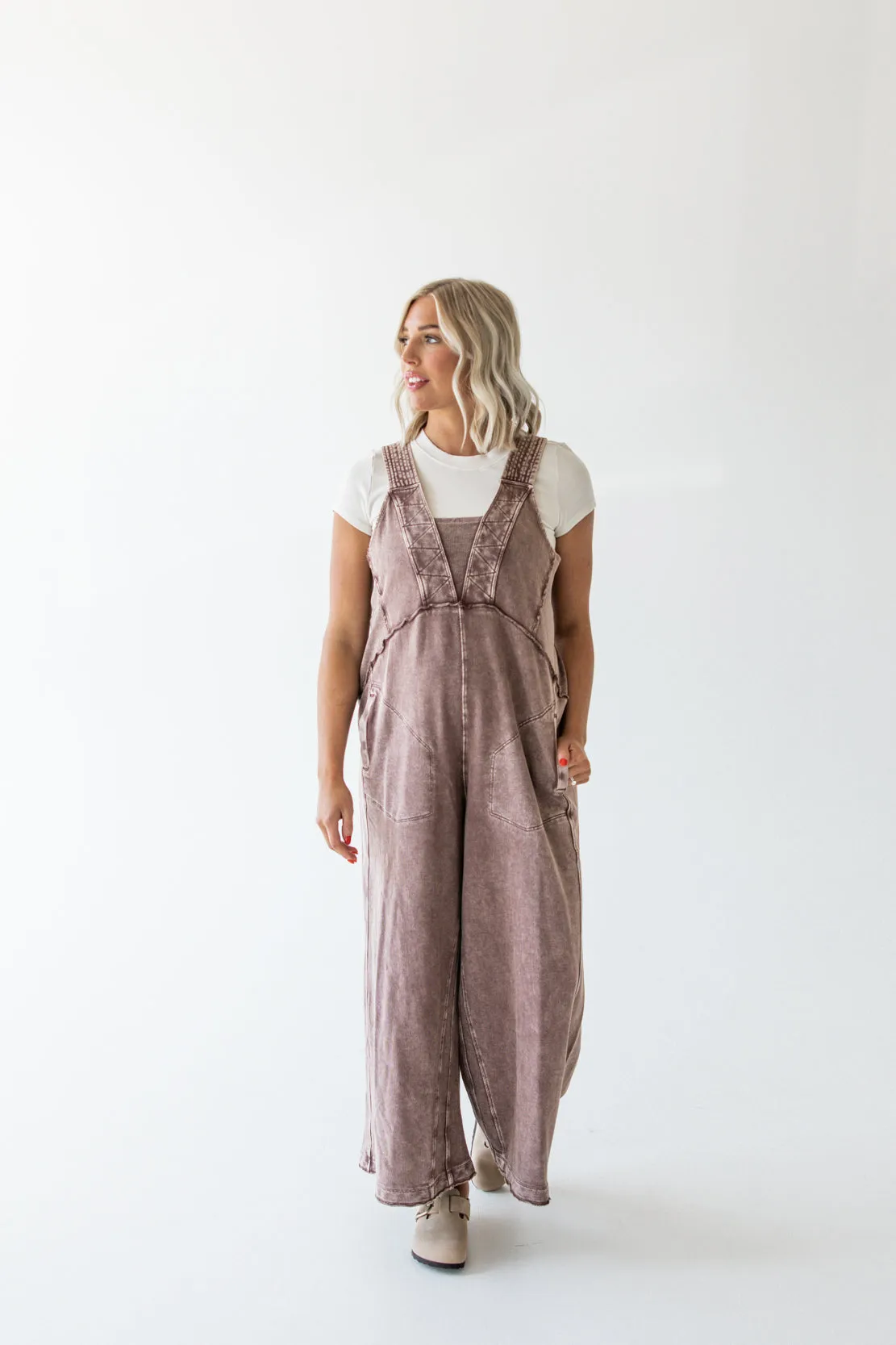 Terry Knit Jumpsuit | Chocolate